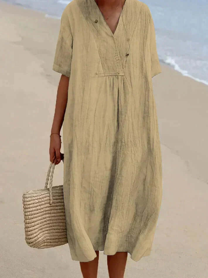 WW | Sommerkleid aus Baumwolle und Leinen