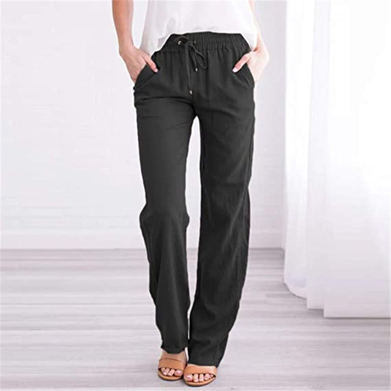 WW | Damen lockere Casual Hose in Erdtönen