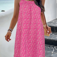 Damen Sommerkleid aus atmungsaktiver Baumwolle mit floralem Muster WW