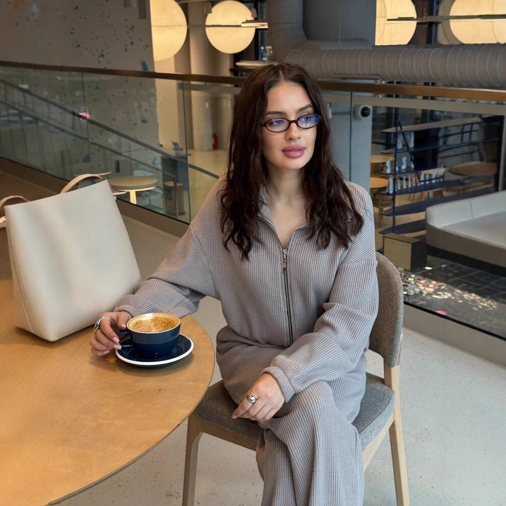 Damen Strickanzug mit Reißverschluss WW