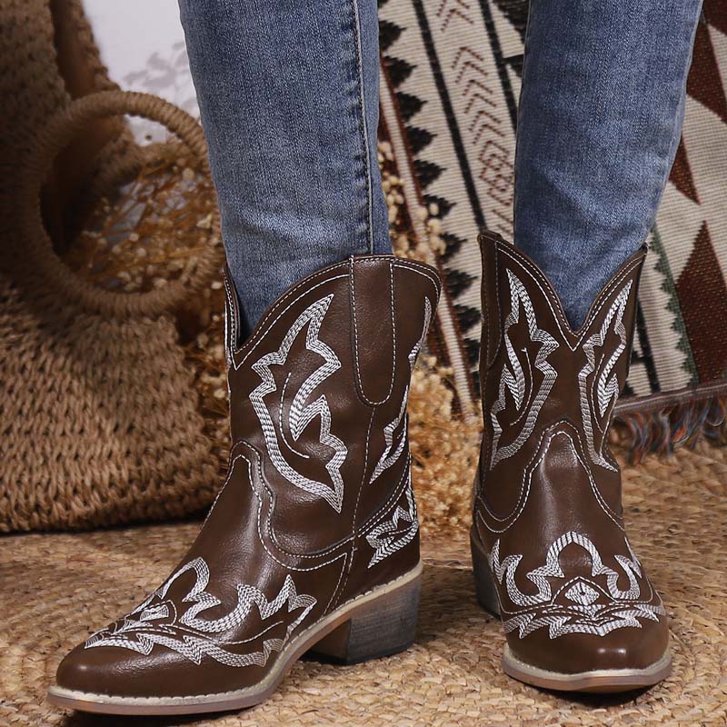W&W Mode | Vintage Bestickte Stiefel