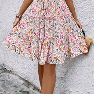 Damen Rock mit voluminösem Schnitt und fließendem Blumenmuster WW