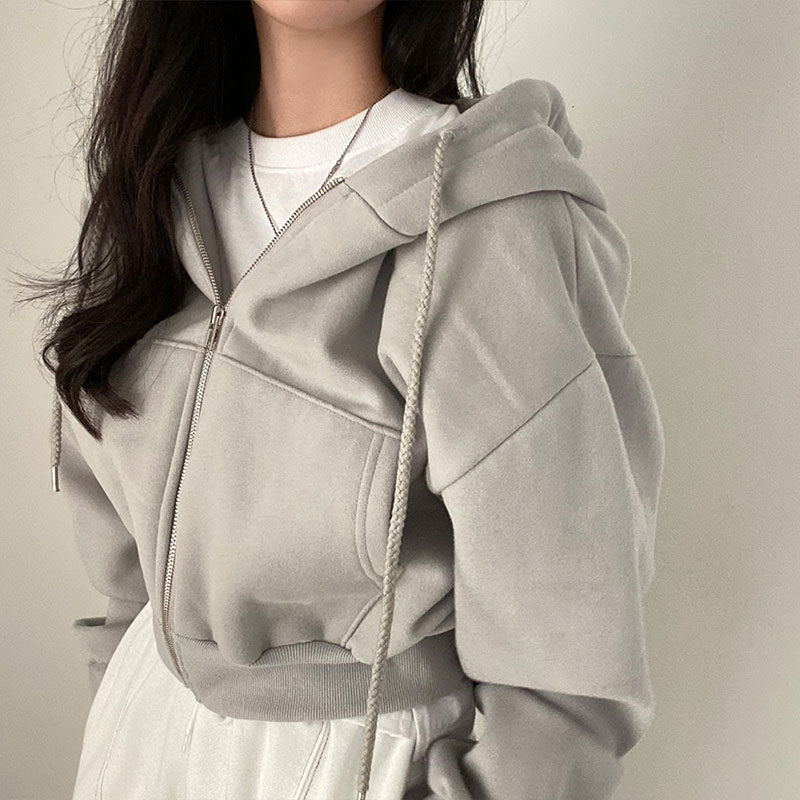 Damen Kapuzenpullover mit oversized Schnitt und praktischen Taschen W&W Mode