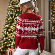 Damen Strickpullover mit schickem Norweger-Muster WW