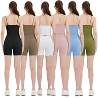 Damen Sportliches Top und Shorts Set WW