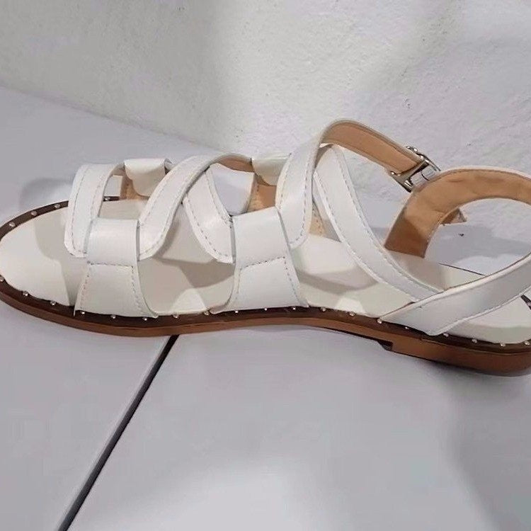 Damen Sandalen mit geflochtenem Riemendesign und bequemem Fußbett WW