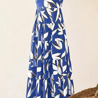 Damen Maxikleid mit Rüschendesign und floralem Muster WW