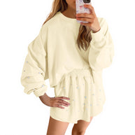 Damen Sportliches Sweatshirt- und Rock-Set WW