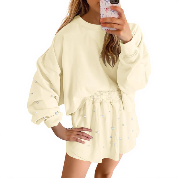 Damen Sportliches Sweatshirt- und Rock-Set WW