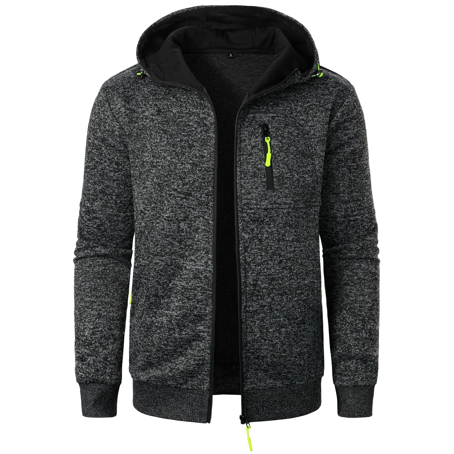 WW | Herren Gemusterte Zip Kapuzenpulli