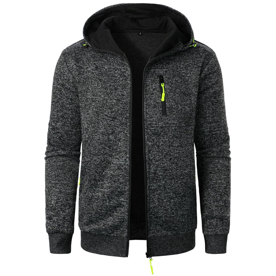 WW | Herren Gemusterte Zip Kapuzenpulli
