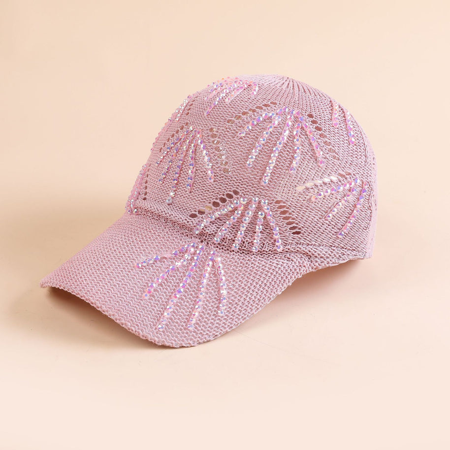 Damen Sportliche Trucker-Cap mit funkelnden Pailletten und atmungsaktiver Netzstruktur WW