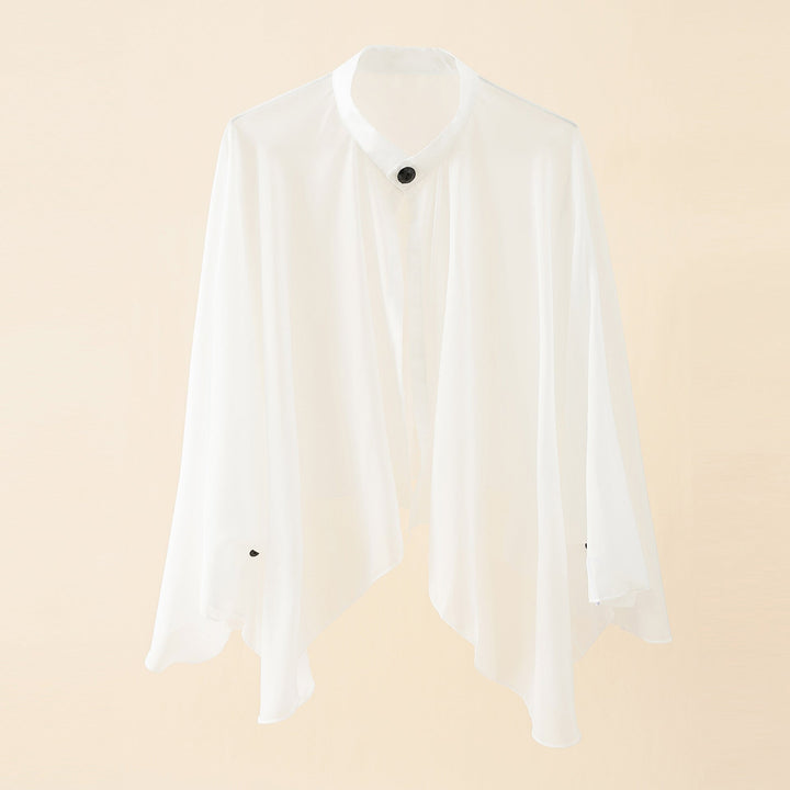 Damen Luftiger Chiffon-Kimono mit weit ausgestellten Ärmeln W&W Mode