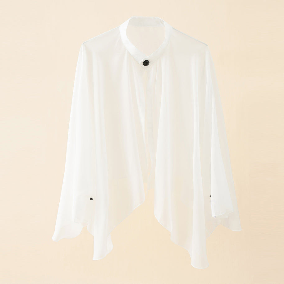 Damen Luftiger Chiffon-Kimono mit weit ausgestellten Ärmeln WW