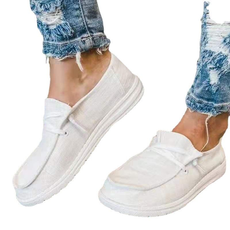 Damen bequeme Slip-On Sneakers mit atmungsaktivem Obermaterial und flexibler Sohle WW