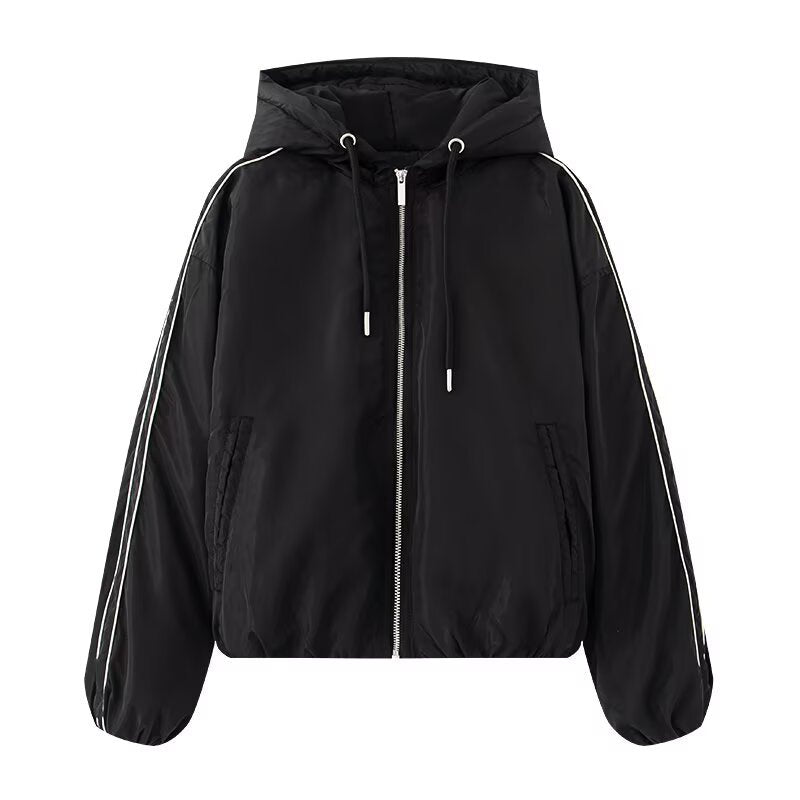 Damen sportliche Übergangsjacke mit hohem Kragen und praktischen Taschen WW