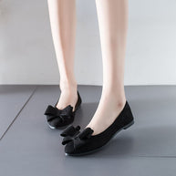 Damen Ballerinas mit dekorativer Schleifenapplikation und rutschfester Sohle W&W