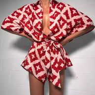Damen Leichter, luftiger Kaftan mit Bindegürtel WW
