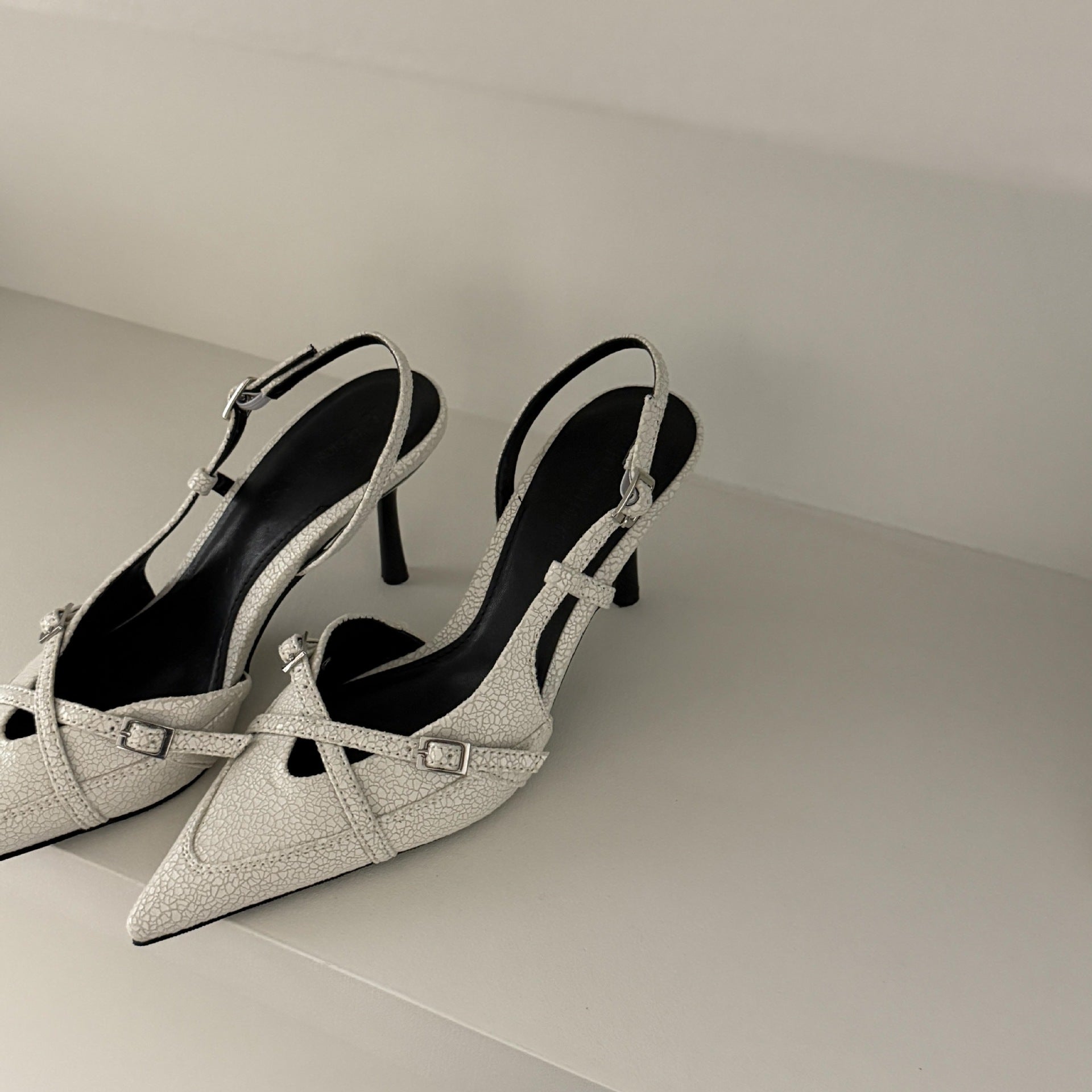 Damen Slingback Pumps mit stilvollem Überkreuzriemen WW