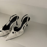 Damen Slingback Pumps mit stilvollem Überkreuzriemen WW