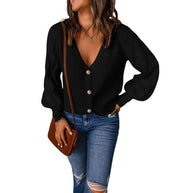 Damen Strickjacke mit raffinierter Rautenstruktur und tiefem V-Ausschnitt WW