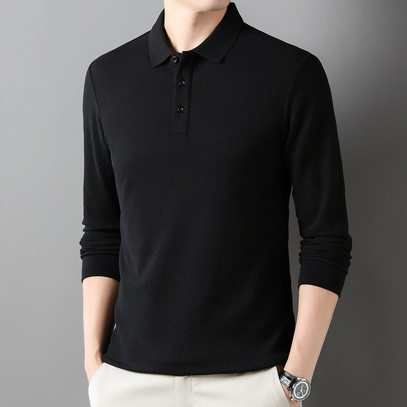 Herren Langarm-Polo mit edler Struktur und bequemer Passform WW