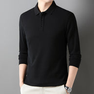 Herren Langarm-Polo mit edler Struktur und bequemer Passform WW