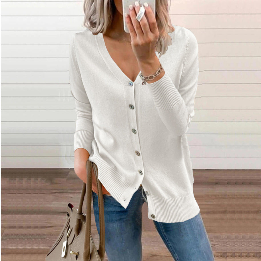 WW | Knopf Strick Cardigan Pullover