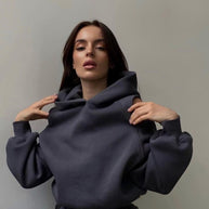Damen Sportliches Sweatshirt und Jogginghose Set WW
