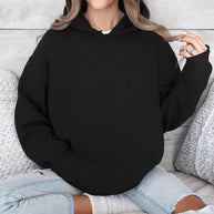 Damen lässiger Hoodie mit kängurutasche und gemütlichem Schnitt WW