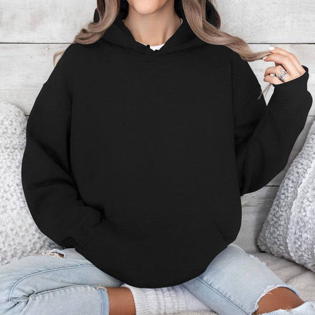 Damen lässiger Hoodie mit kängurutasche und gemütlichem Schnitt WW