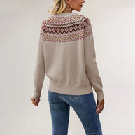 Damen Strickpullover mit trendy Muster WW