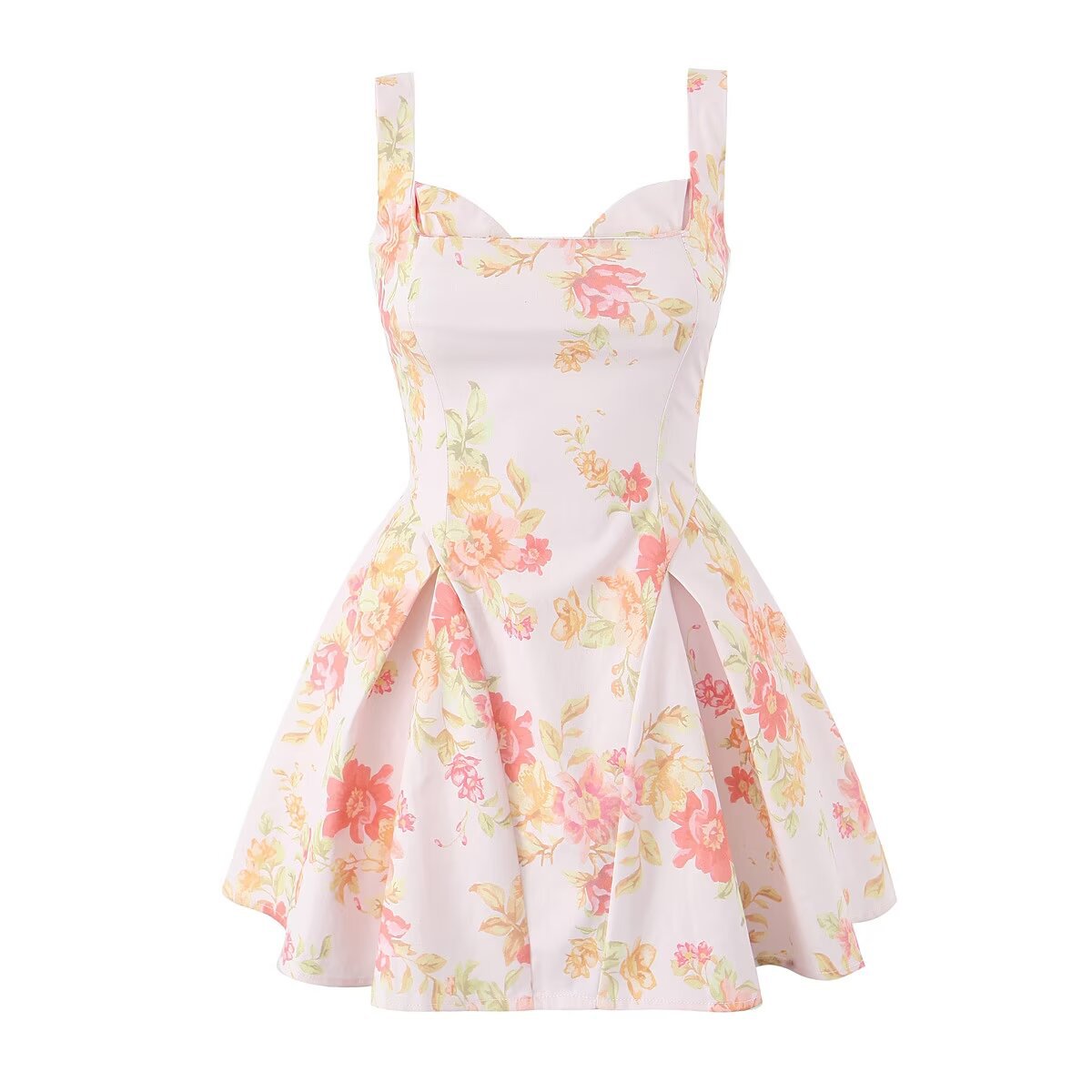 Damen Sommerliches Baumwollkleid mit floralen Akzenten WW