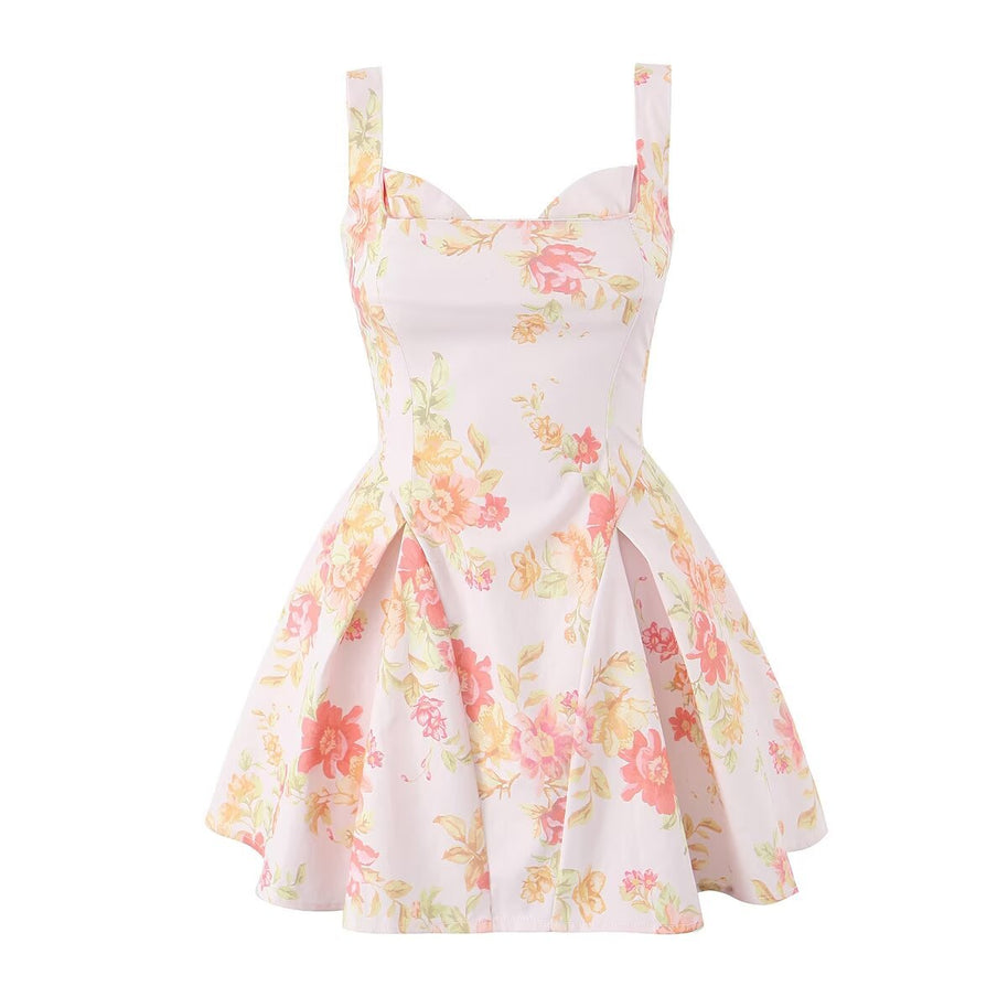 Damen Sommerliches Baumwollkleid mit floralen Akzenten WW