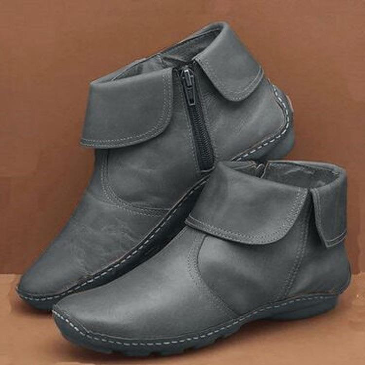 Damen Stiefeletten mit komfortablem Reißverschluss und weichem Innenfutter WW