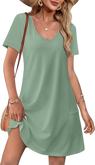 Damen Kurzarm Freizeitkleid WW