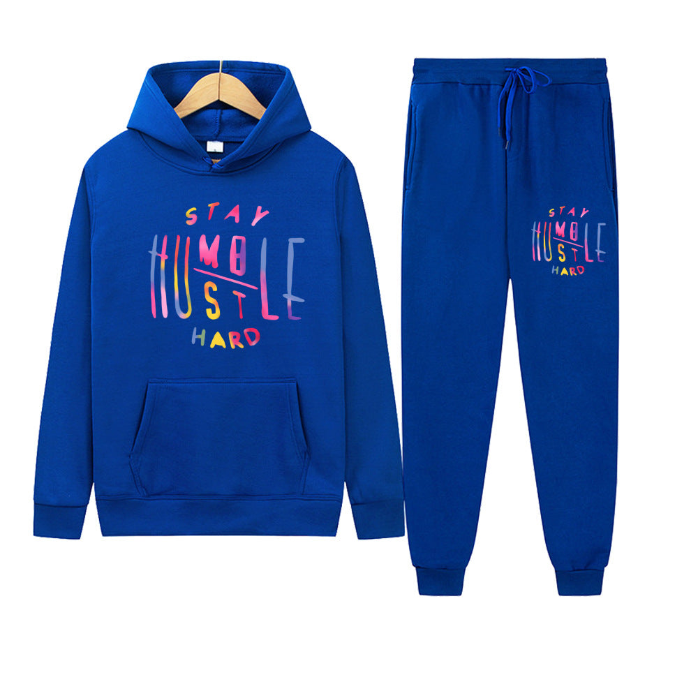 Damen Sportliches Hoodie- und Jogginghose-Set mit motivierendem Aufdruck WW