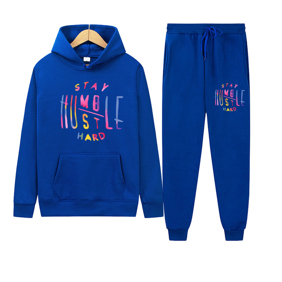 Damen Sportliches Hoodie- und Jogginghose-Set mit motivierendem Aufdruck WW