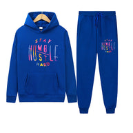 Damen Sportliches Hoodie- und Jogginghose-Set mit motivierendem Aufdruck WW