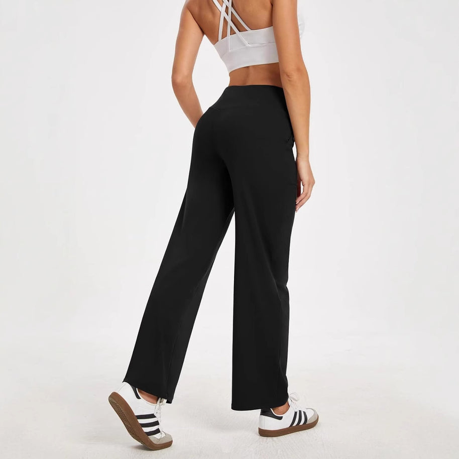 Damen bequeme Freizeithose mit seitlichen Taschen und elastischem Bund WW