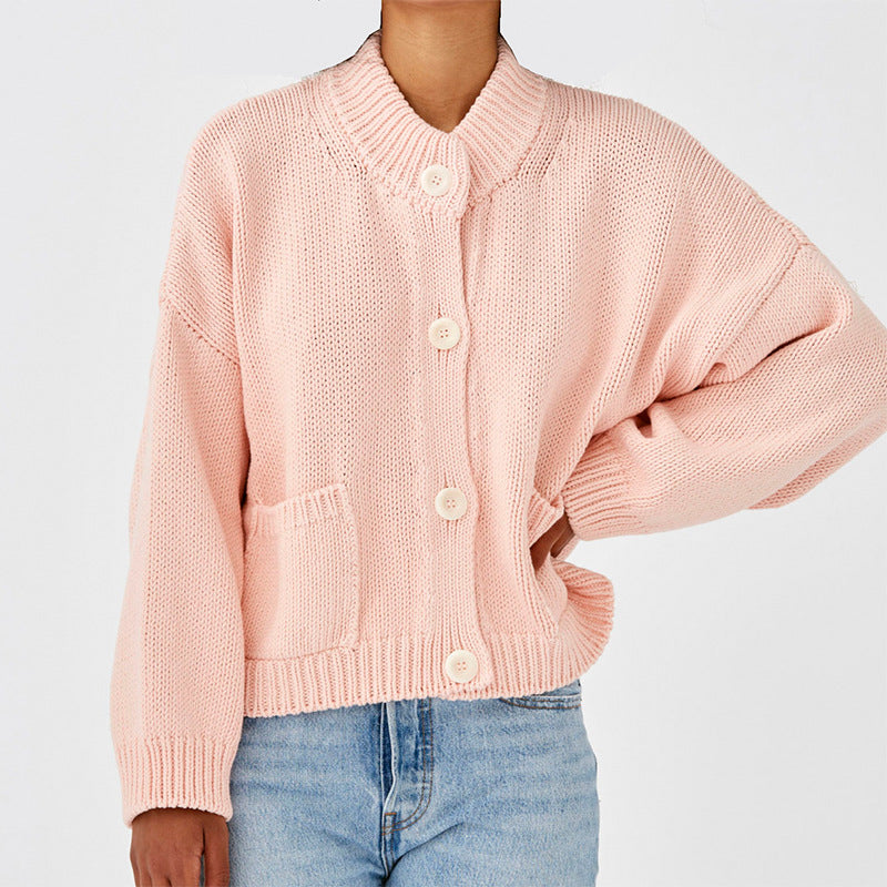 Damen Strickjacke im lässigen Schnitt mit Knopfdetails WW