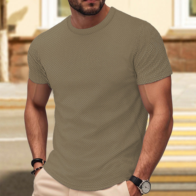 Herren Hochwertiges Struktur T-Shirt WW