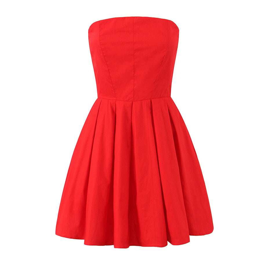 Damen Baumwoll-Wickelkleid mit schulterfreiem Design WW