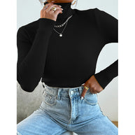 Damen Rollkragenpullover mit modernem Rippdesign WW