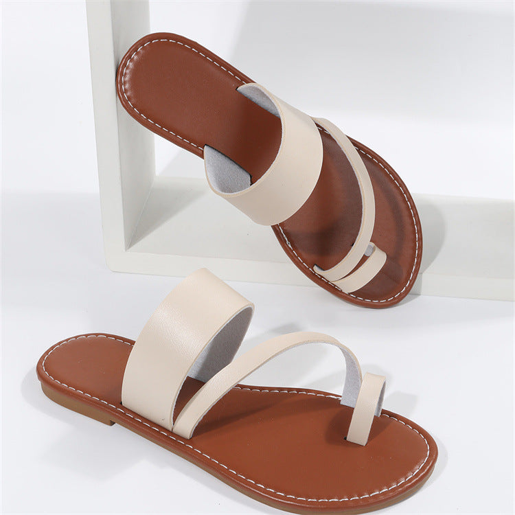 Damen Flache Riemensandalen mit komfortablem Obermaterial und elegantem Design WW