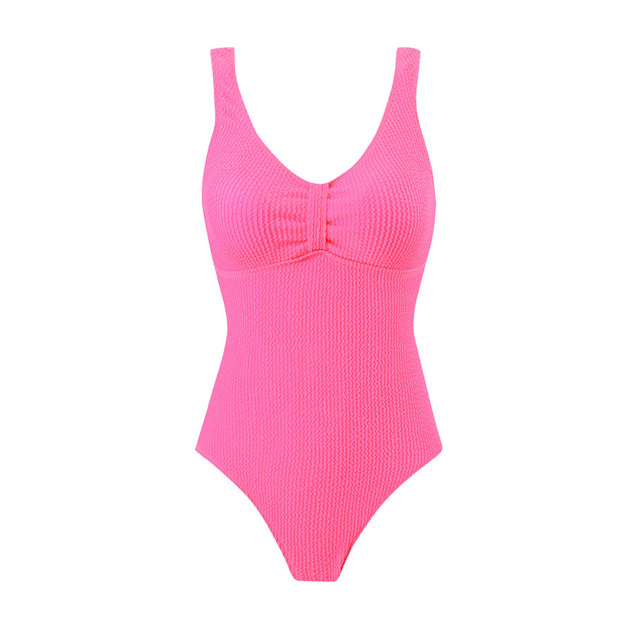 Damen Einteiliger Badeanzug mit strukturiertem Obermaterial und sportlichem Schnitt WW