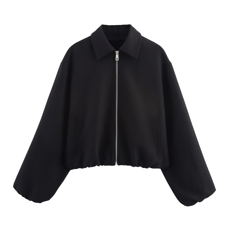 Damen Sportliche Windjacke mit hohem Kragen und praktischen Taschen WW