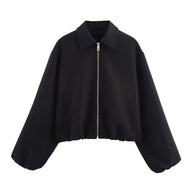 Damen Sportliche Windjacke mit hohem Kragen und praktischen Taschen WW