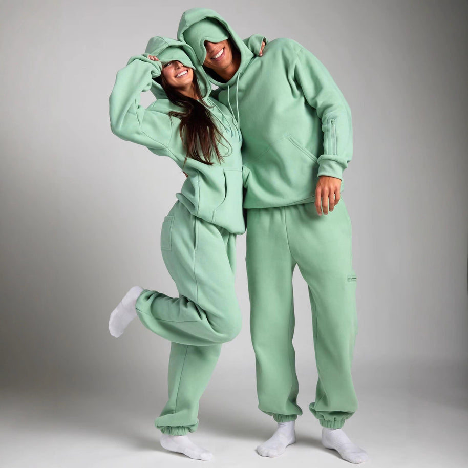 Damen Bequemer und stilvoller Hoodie mit integriertem Schlafmasken-Design WW