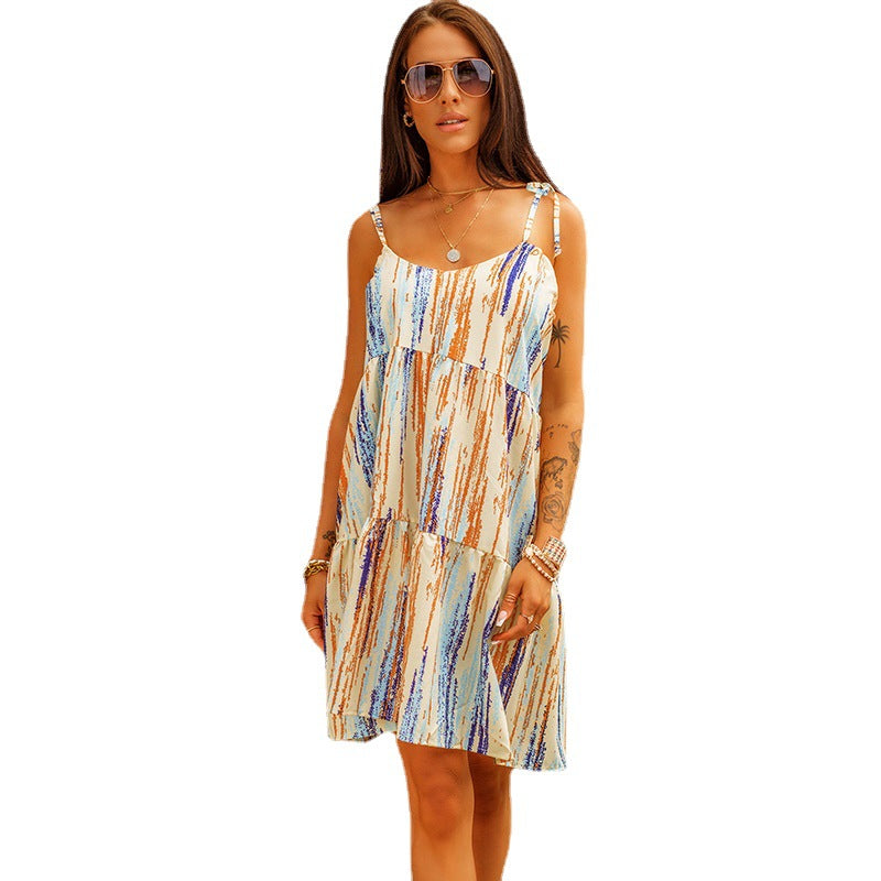 Damen Sommerliches Strandkleid mit variablen Trägern WW